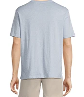 Roundtree & Yorke Short Sleeve Solid Heathered Pocket Crew T-Shirt