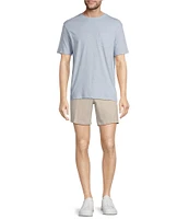 Roundtree & Yorke Short Sleeve Solid Heathered Pocket Crew T-Shirt