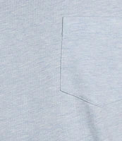 Roundtree & Yorke Short Sleeve Solid Heathered Pocket Crew T-Shirt