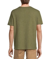 Roundtree & Yorke Short Sleeve Solid Henley Shirt