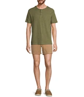 Roundtree & Yorke Short Sleeve Solid Henley Shirt