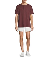 Roundtree & Yorke Short Sleeve Solid Henley Shirt