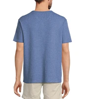 Roundtree & Yorke Short Sleeve Solid Henley Shirt