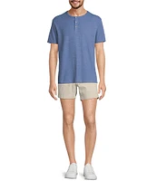 Roundtree & Yorke Short Sleeve Solid Henley Shirt