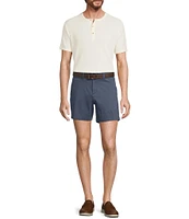 Roundtree & Yorke Short Sleeve Solid Henley Shirt