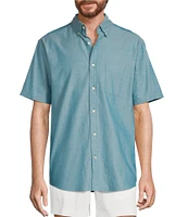 Roundtree & Yorke Short Sleeve Solid Oxford Sport Shirt