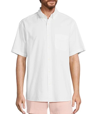 Roundtree & Yorke Short Sleeve Solid Oxford Sport Shirt