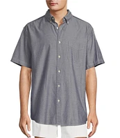 Roundtree & Yorke Short Sleeve Solid Oxford Sport Shirt