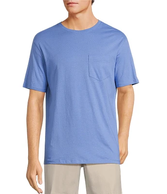 Roundtree & Yorke Short Sleeve Solid Pocket Crew T-Shirt