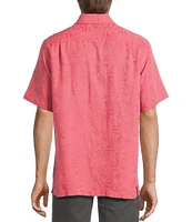 Roundtree & Yorke Short Sleeve Solid Polynosic Jacquard Sport Shirt