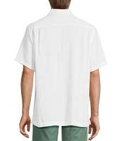 Roundtree & Yorke Short Sleeve Solid Polynosic Jacquard Sport Shirt