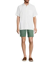 Roundtree & Yorke Short Sleeve Solid Polynosic Jacquard Sport Shirt