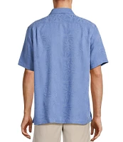 Roundtree & Yorke Short Sleeve Solid Polynosic Jacquard Sport Shirt