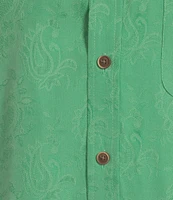 Roundtree & Yorke Short Sleeve Solid Polynosic Jacquard Sport Shirt