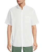 Roundtree & Yorke Short Sleeve Solid Seersucker Sport Shirt