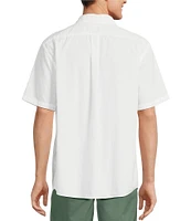 Roundtree & Yorke Short Sleeve Solid Seersucker Sport Shirt