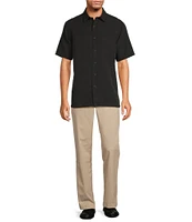 Roundtree & Yorke Short Sleeve Solid Slub Sport Shirt