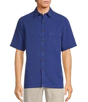 Roundtree & Yorke Short Sleeve Solid Slub Sport Shirt