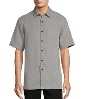 Roundtree & Yorke Short Sleeve Solid Slub Sport Shirt