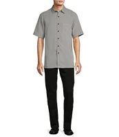 Roundtree & Yorke Short Sleeve Solid Slub Sport Shirt