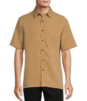 Roundtree & Yorke Short Sleeve Solid Slub Sport Shirt