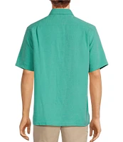 Roundtree & Yorke Short Sleeve Solid Slub Sport Shirt