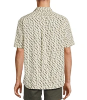 Roundtree & Yorke Short Sleeve Sprig Print Sport Shirt