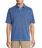 Roundtree & Yorke Short Sleeve Stripe Polynosic Polo Shirt