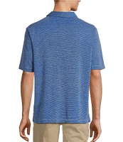 Roundtree & Yorke Short Sleeve Stripe Polynosic Polo Shirt