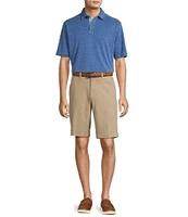 Roundtree & Yorke Short Sleeve Stripe Polynosic Polo Shirt