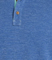 Roundtree & Yorke Short Sleeve Stripe Polynosic Polo Shirt