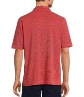 Roundtree & Yorke Short Sleeve Stripe Polynosic Polo Shirt