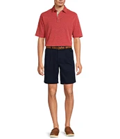 Roundtree & Yorke Short Sleeve Stripe Polynosic Polo Shirt