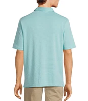 Roundtree & Yorke Short Sleeve Stripe Polynosic Polo Shirt