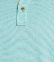 Roundtree & Yorke Short Sleeve Stripe Polynosic Polo Shirt