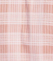 Roundtree & Yorke Short Sleeve Textured Plaid Sport Shirt