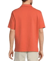 Roundtree & Yorke Short Sleeve Textured Solid Polo