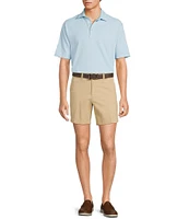 Roundtree & Yorke Short Sleeve Textured Solid Polo