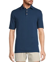 Roundtree & Yorke Short Sleeve Textured Solid Polo