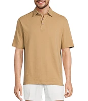 Roundtree & Yorke Short Sleeve Textured Solid Polo