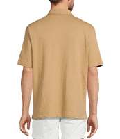 Roundtree & Yorke Short Sleeve Textured Solid Polo