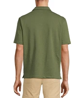 Roundtree & Yorke Short Sleeve Textured Solid Polo