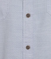 Roundtree & Yorke Short Sleeve Textured Solid Sport Shirt