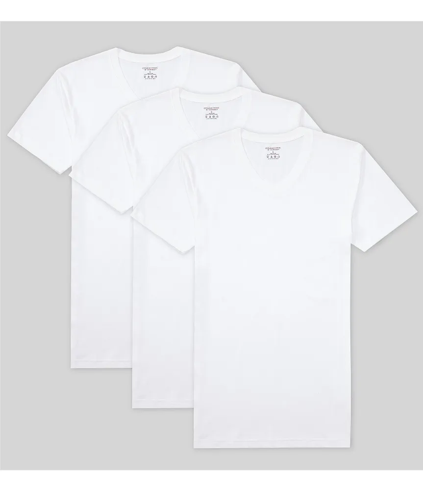 Roundtree & Yorke Short Sleeve V-Neck Undershirts 3-Pack