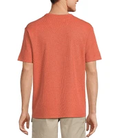 Roundtree & Yorke Short Sleeve Waffle Solid Crew T-Shirt