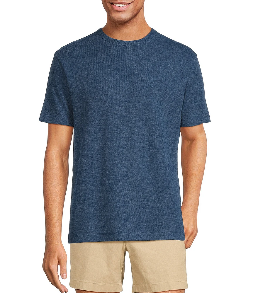 Roundtree & Yorke Short Sleeve Waffle Solid Crew T-Shirt