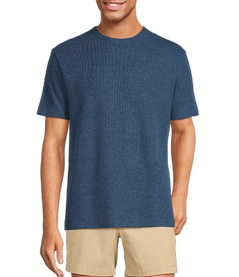 Roundtree & Yorke Short Sleeve Waffle Solid Crew T-Shirt
