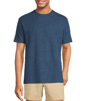 Roundtree & Yorke Short Sleeve Waffle Solid Crew T-Shirt