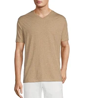 Roundtree & Yorke Solid Cloud Short Sleeve V-Neck T-Shirt