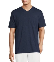 Roundtree & Yorke Solid Cloud Short Sleeve V-Neck T-Shirt